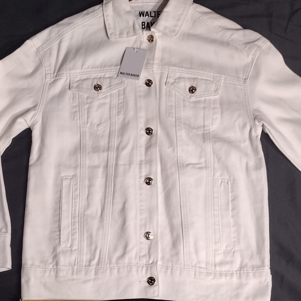 Walter Baker White Denim Jacket size XS brand new w tags